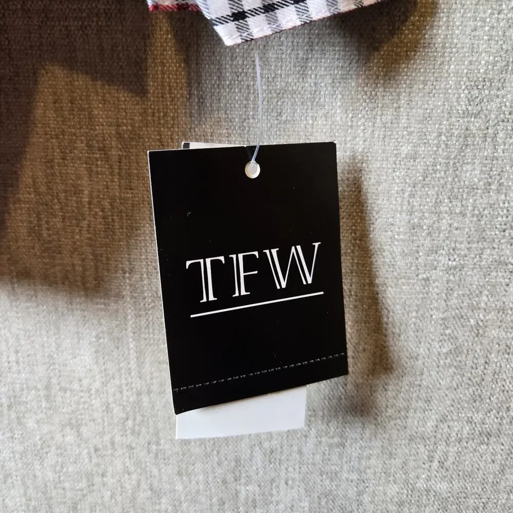 TFW Long Sleeve Button Up Shirt With a Christmas Vest New NWT Photos Party